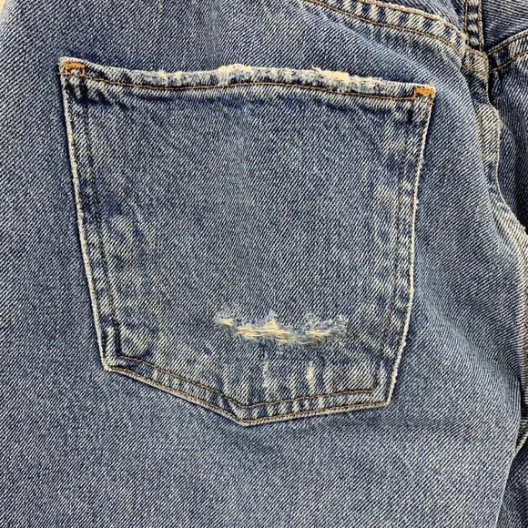 Agolde Women's‎ Cigarette Low Slung Distressed Cropped Straight Leg Size 28 - Picture 7 of 16
